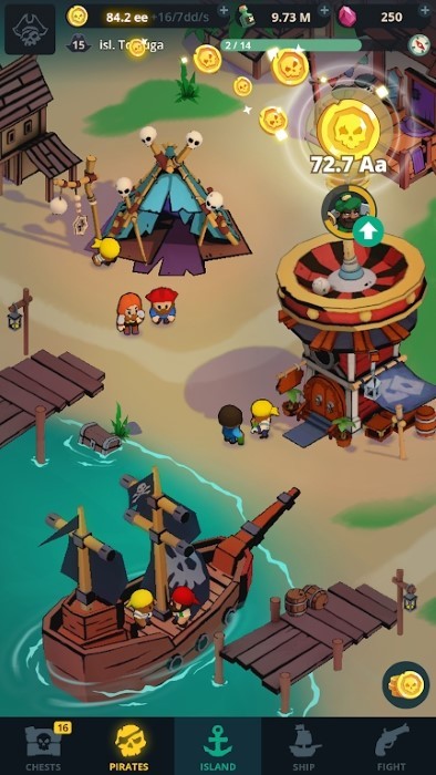 空闲海盗海上冒险和商业大亨游戏(idle pirates)