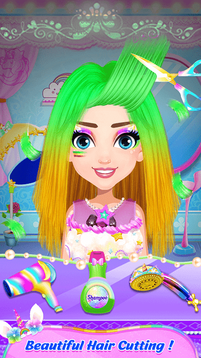 女孩时尚发型化妆游戏
