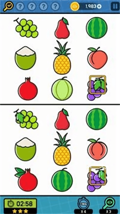 找出差异挑战游戏(spot the difference)