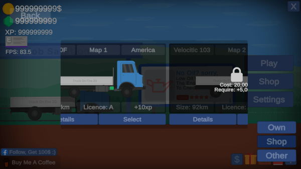平面手动挡卡车游戏 平面手动挡卡车大量货币下载