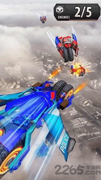 会飞的警车机器人游戏