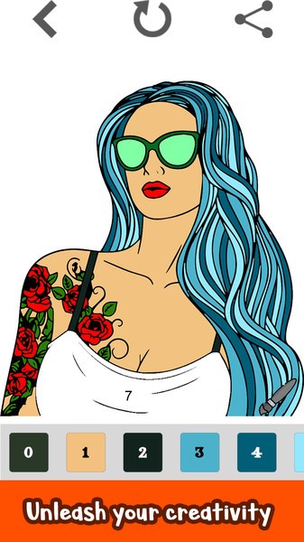 女孩发型着色书游戏