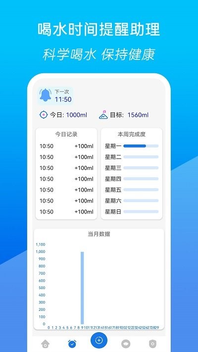 喝水时间提醒助理app