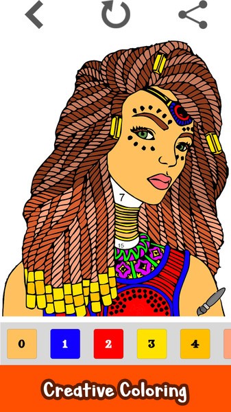 女孩发型着色书游戏