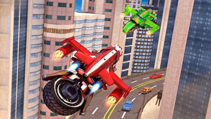 飞行摩托机器人游戏
