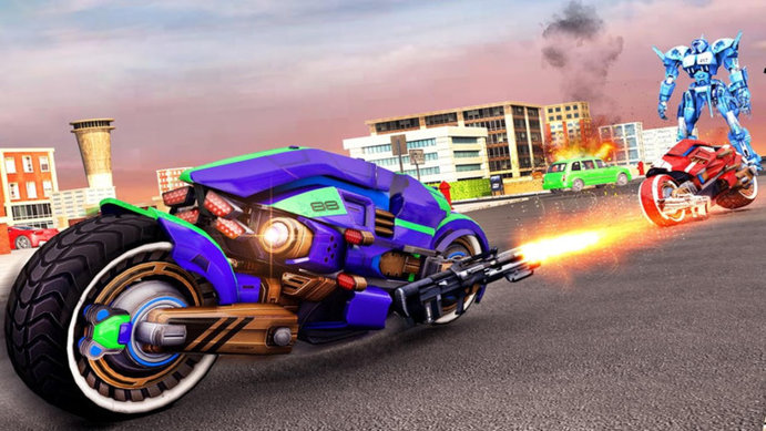 飞行摩托机器人游戏