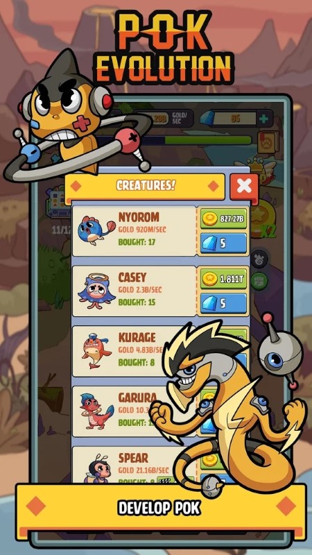 pok evolution精灵进化游戏