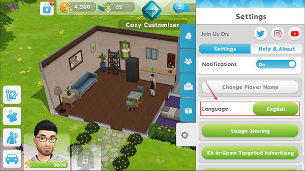 模拟人生移动版国际服中文设置方法 模拟人生移动版国际服中文设置教程