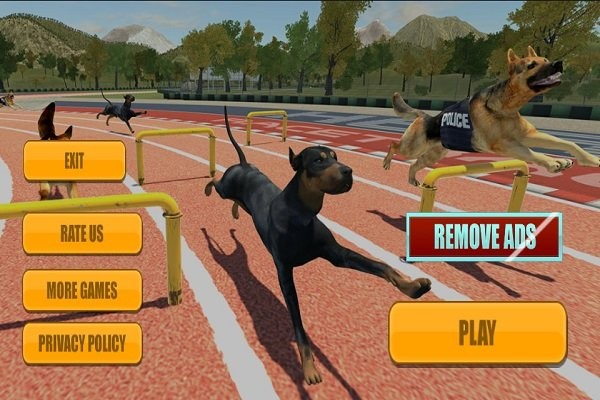 警犬跨栏冲刺手机版(dog racing game:pet animal run simulator)