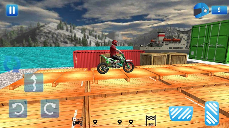 摩托车特技驾驶员游戏