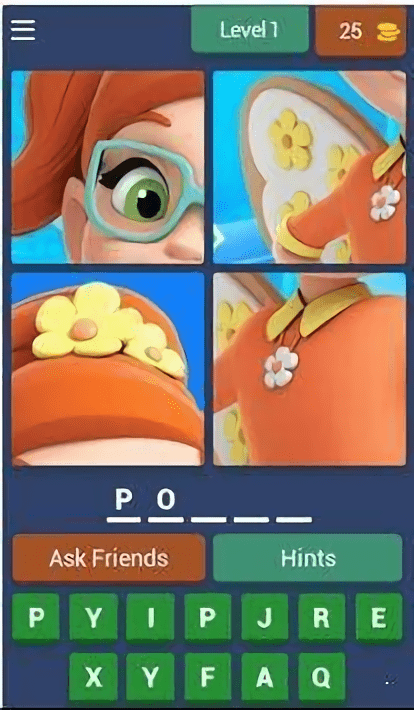 猜猜卡通狂热游戏