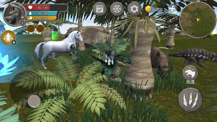 恐龙抗狼吞噬生存最新版