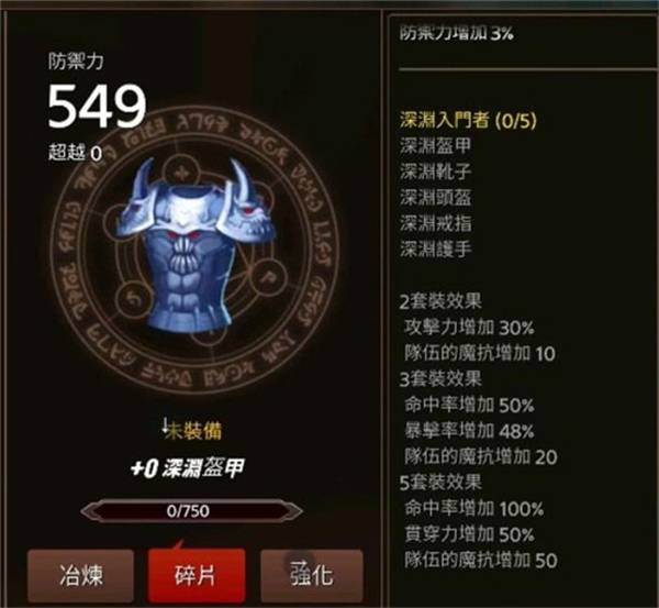 《剑客物语》深渊套介绍 《剑客物语》深渊套攻略